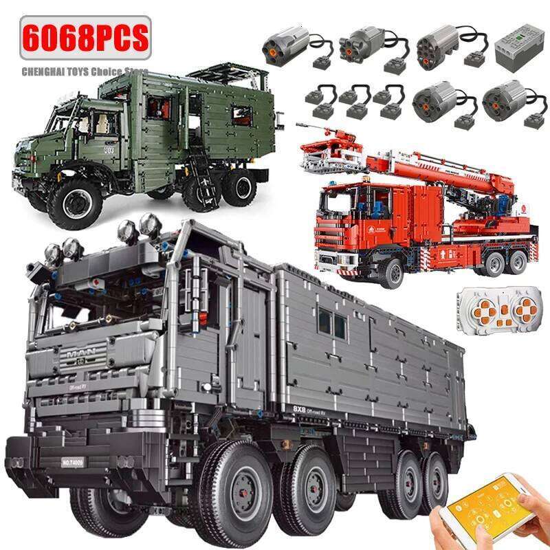 Technical Car APP Remote Control Motor Power Camping RV Building Blocks Model MOC Assembling Truck Bricks Boys Toys Set Kid Gift Z260306