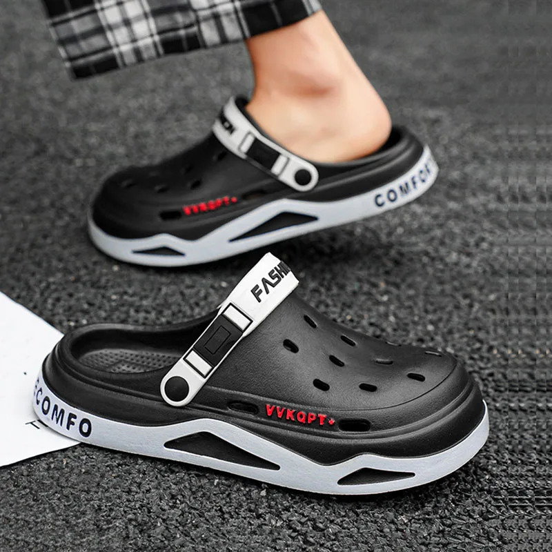 fashion sandals Mens EVA casual comfortable hole garden shoes outdoor mens beach sandals indoor home unisex slippers 260304