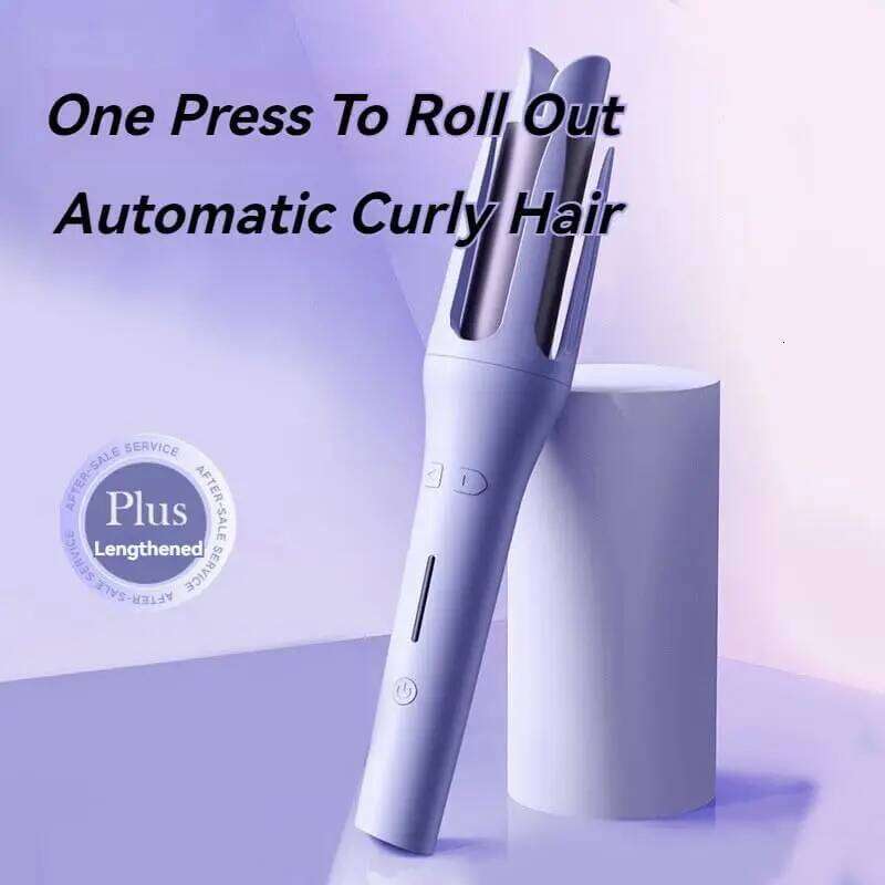 Rotating Negative Ion non Damaging Curling Iron Portable Hair Curler Automatic Shut-Off Anti-Scald 26Y0306