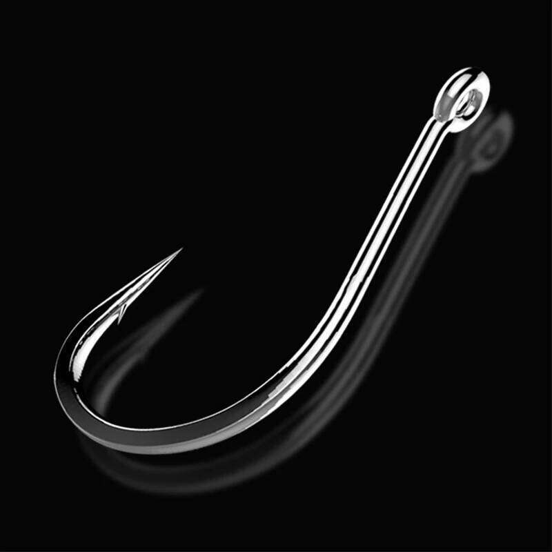 50pcs Fishing Set Coating High Carbon Stainless Steel Barbed Black Color Carp Fish Hooks Sharped Flattened Fishhook 2#-22# Y260305