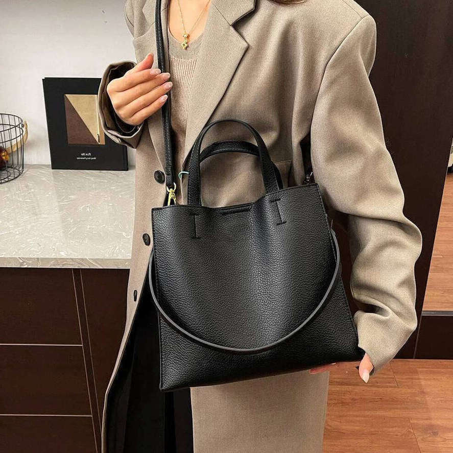 OLOEY Fashion Women Handbag Large Capacity Pu Leather Lychee Grain Ladies Shoulder Bags Brand Design Commuting Female Big Totes Bolsas Practical Bag