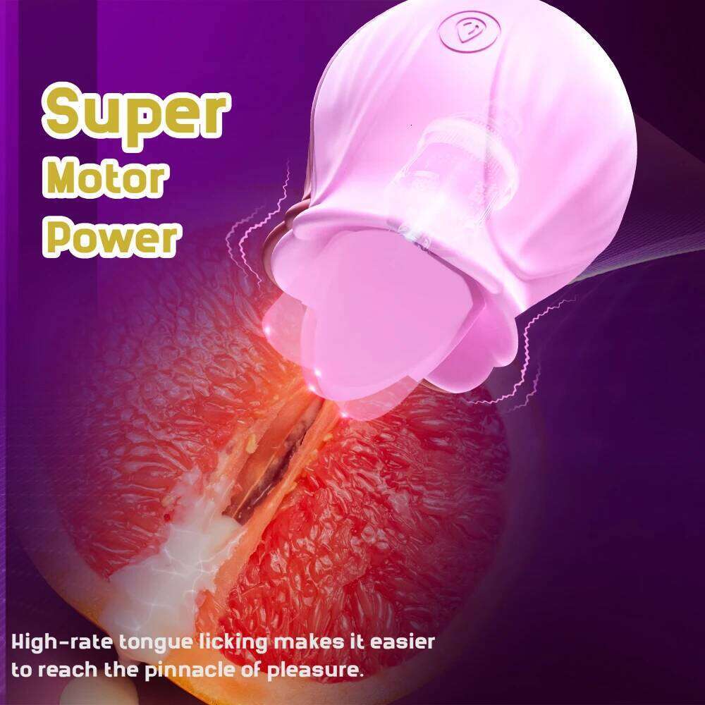 Rose Shape Clitoris Sucking Vibrator Tongue Licking Nipple Anal Stimulator Fast Orgasm Women Masturbator Lesbian Sex Toys W260305
