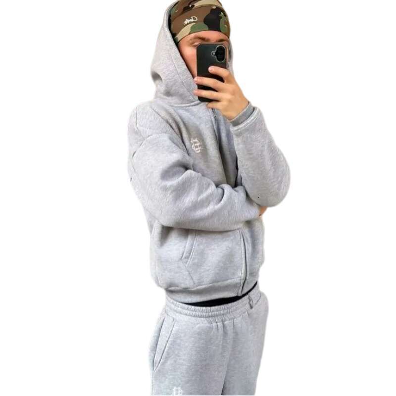 Men's Tracksuits Free Shipping Hip Hop Style Zipper Tracksuit, New Men/Women Loose Fit Sport Set, Urban Street Fashion Two-Piece Daily Outfit Men