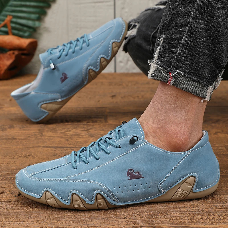 Classic Loafers Trendy Durable Artificial Leather Waterproof Anti Slip Casual Shoes for Outdoor Walking Mens Motorcycle Boots 260305