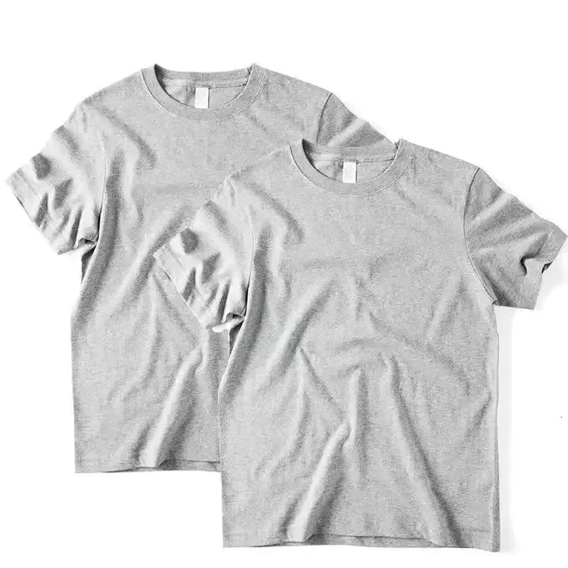 2pcs Solid Color Tshirt 100 Cotton Men Women White ONeck Loose Shortsleeved Basic Models Allmatch Couple Tops Black 260302