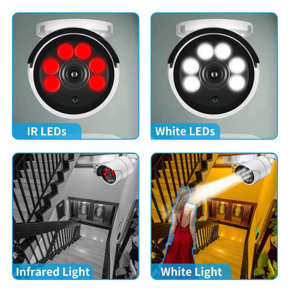 Gadinan Smart IP 4K 8MP 5MP 4MP PoE Outdoor Color Night Vision Audio Bullet Camera Featured with Humanoid Detection 26W0306