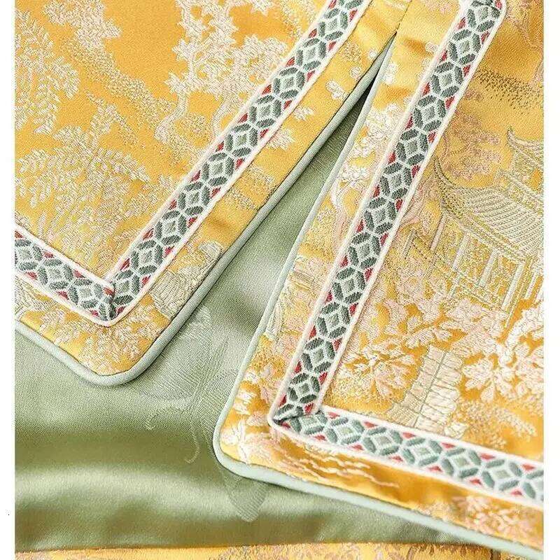 Summer Chinese Style Silk Vest Buckle Button Vintage Jacquard Loose Cardigan Sleeveless Waistcoat Women Tank Tops All Match Asia Size