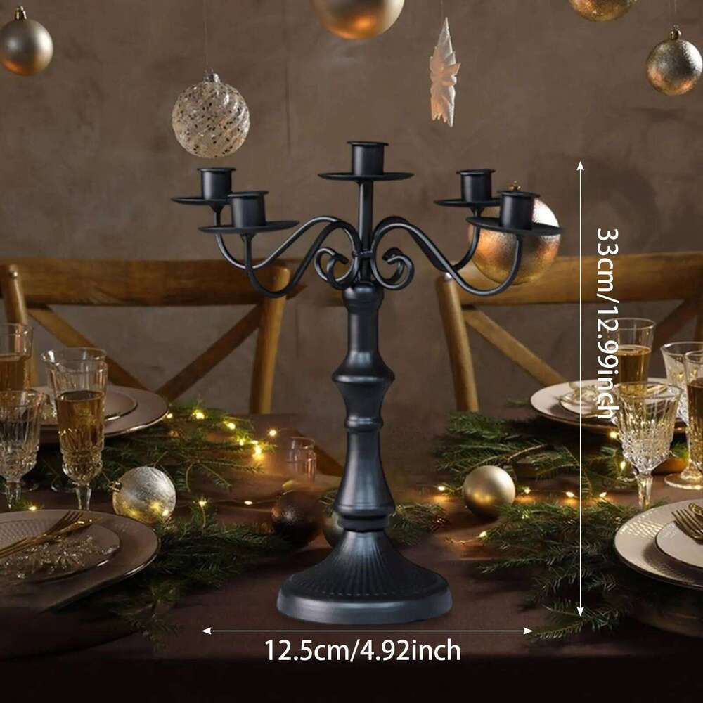 Multi Arm Candelabra Candle Stand Club Wedding Home Centerpiece Candlestick Holder Iron Candelabrum for Anniversary Christmas XJ260305