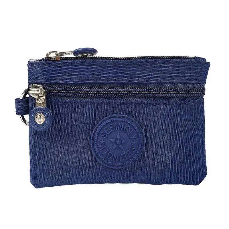 Canvas Coin Purse New with Key Ring Waterproof Credit Card Holoder Wear-resistant Wallet Layer Nylon Money Bag Male Female C260304