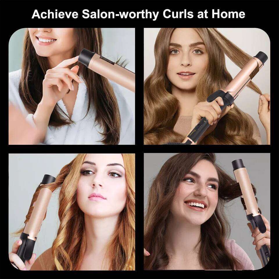 Hatteker Electric Curling Iron for Women 3-Level Temperature Control Ceramic Hair Protecting Curler Home Use Styling Tool US 26Y0306