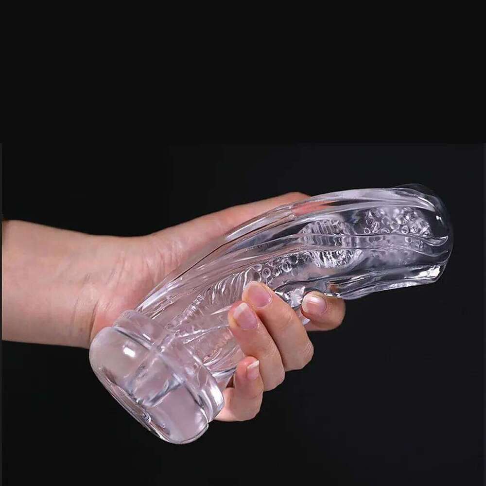 Reusable Sex Soft Pussy Transparent Vagina Masturbation Cup Pocket Male Masturbator Penis Endurance Exercise Toys for Men W260305
