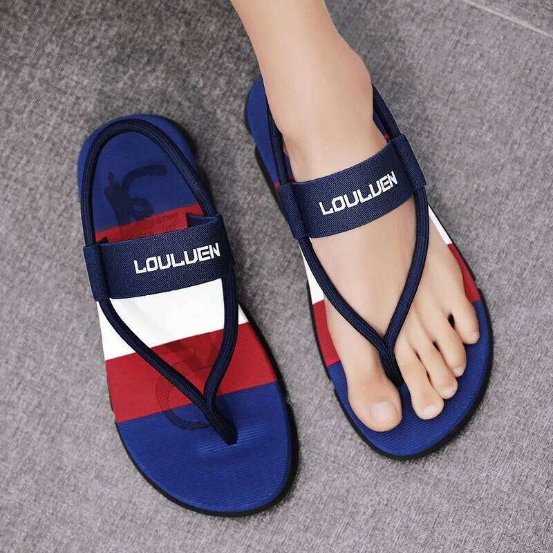 Litfun Summer Men's Flip Flops Casual Flat Sandals Outdoor Beach Shoes Fashion Designer Male Slippers Soft Non-slip Cloud Slides