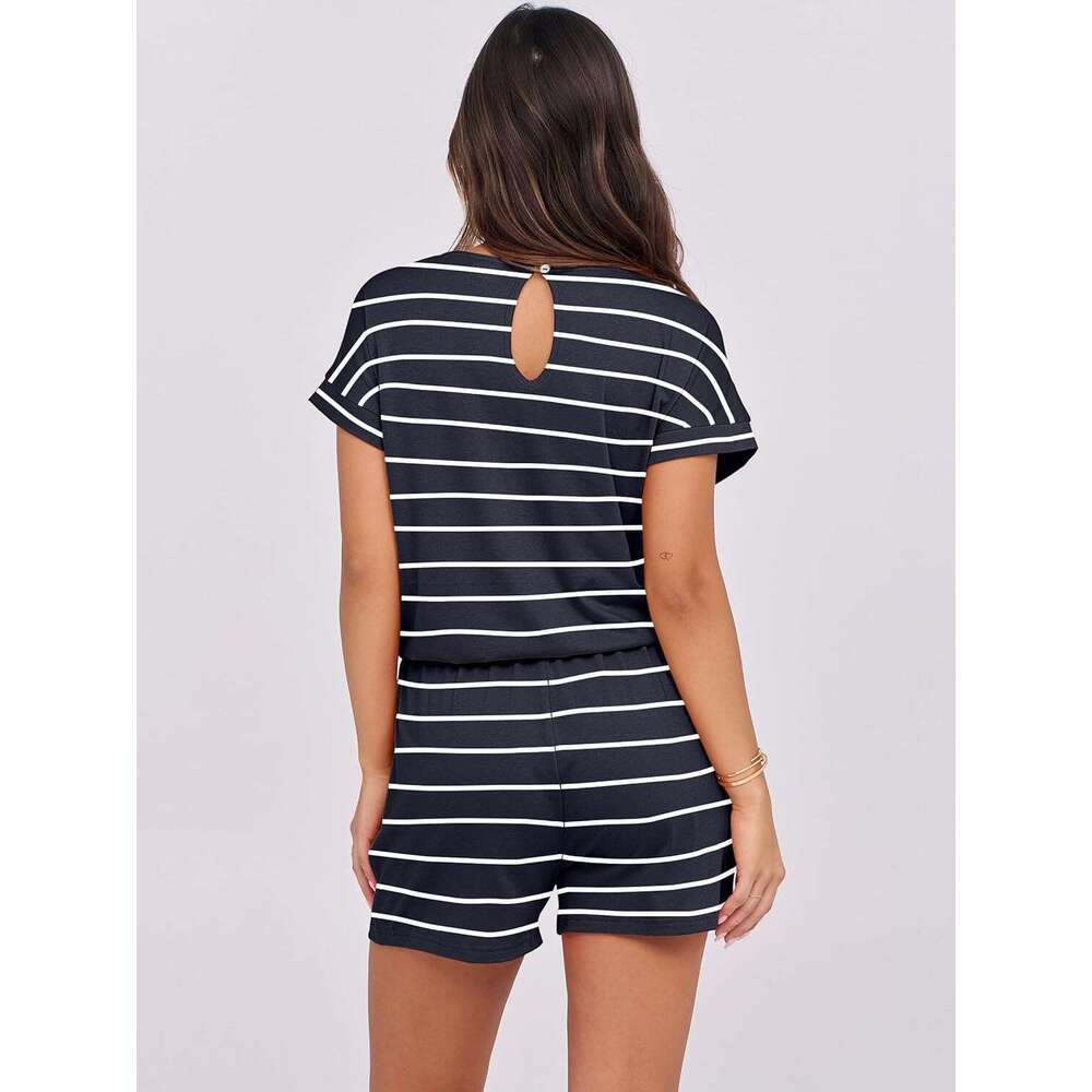 Rompers for Women Summer 2026 Casual Dressy One Piece Tshirt Short Pants Jumpsuit Beach Designer Vacation Outfit Clothes