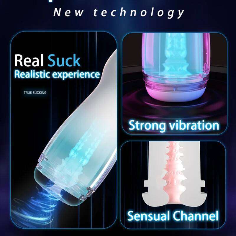 Male Masturbator 5+10 Frequency Sucking Vibrator Adult Blowjob Stimulation Penis Oral Anal Masturbation Cup Sex Toys For Men W260305