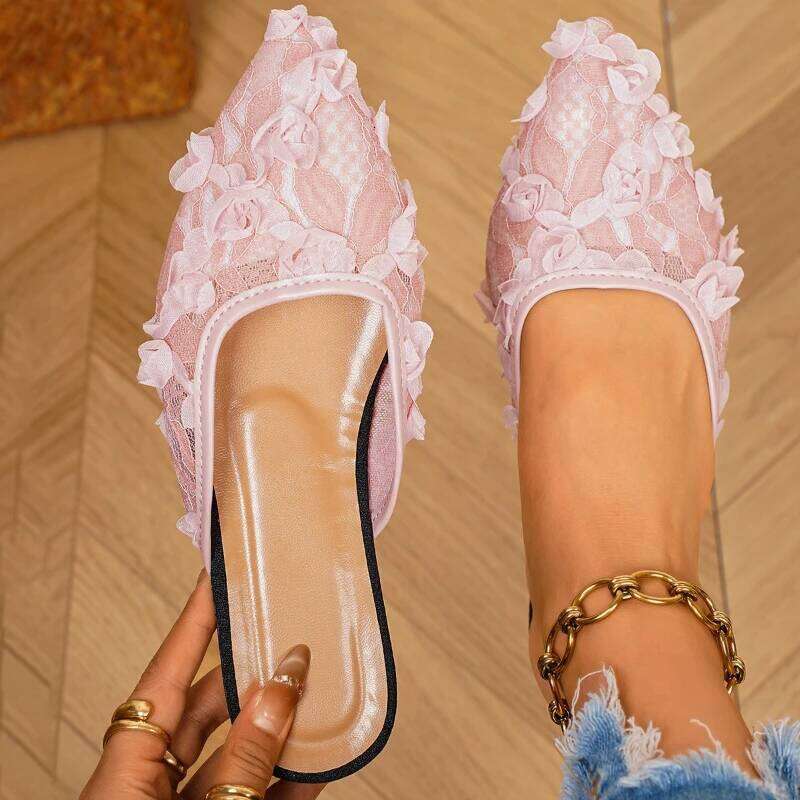 2025 Summer New Fashionable Baotou Low Heel Casual Outdoor Comfortable Non slip Slippers