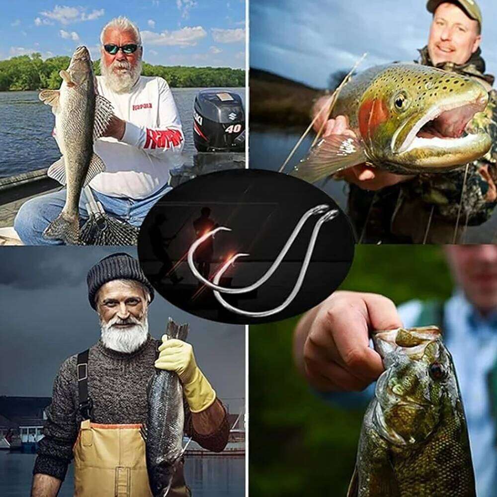 20PCS Inclined Circular Hook 7385 Strength Angle Sharp Olecranon Barbed Gear Soft Lure Octopus Fishing Tackle Circle Fishhook S260305