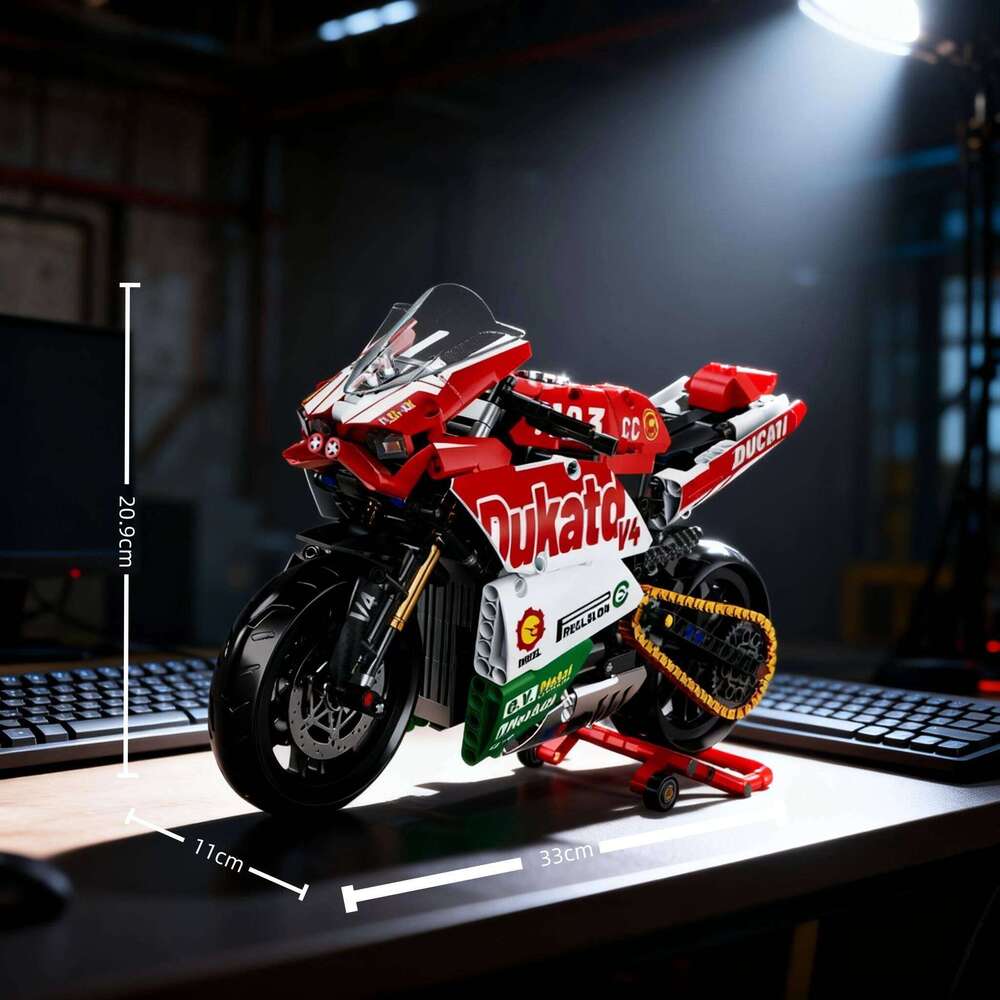 Famous V4 Motorcycle Building Blocks Set Super Motorbike Model Kit Technical Racing Kids Assembled Toys Gifts For Boys And Girls Z260306