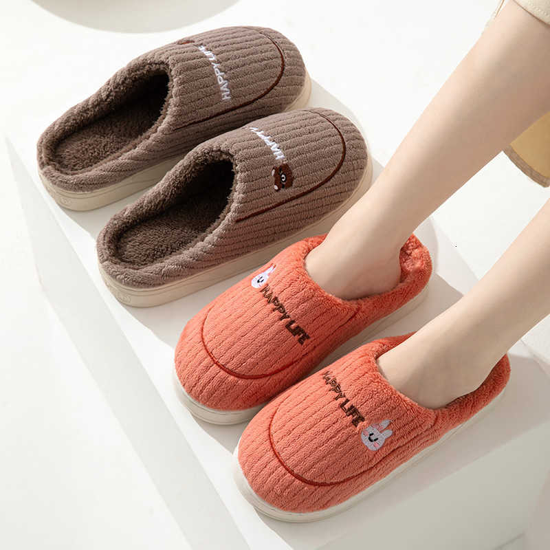 25 Winter Cotton Slippers for Women Indoor Warm Plush Thickened Couples Lightweight Outdoor Cotton Shoes Maternity Shoes S260305