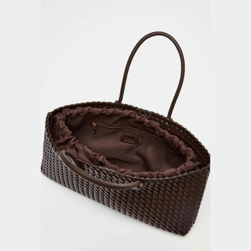 ELONGATED WOVEN SHOPPER BAG Fashionable Top Handle Tote Bag Womens Shoulder Handbags n for Everyday Style 260303