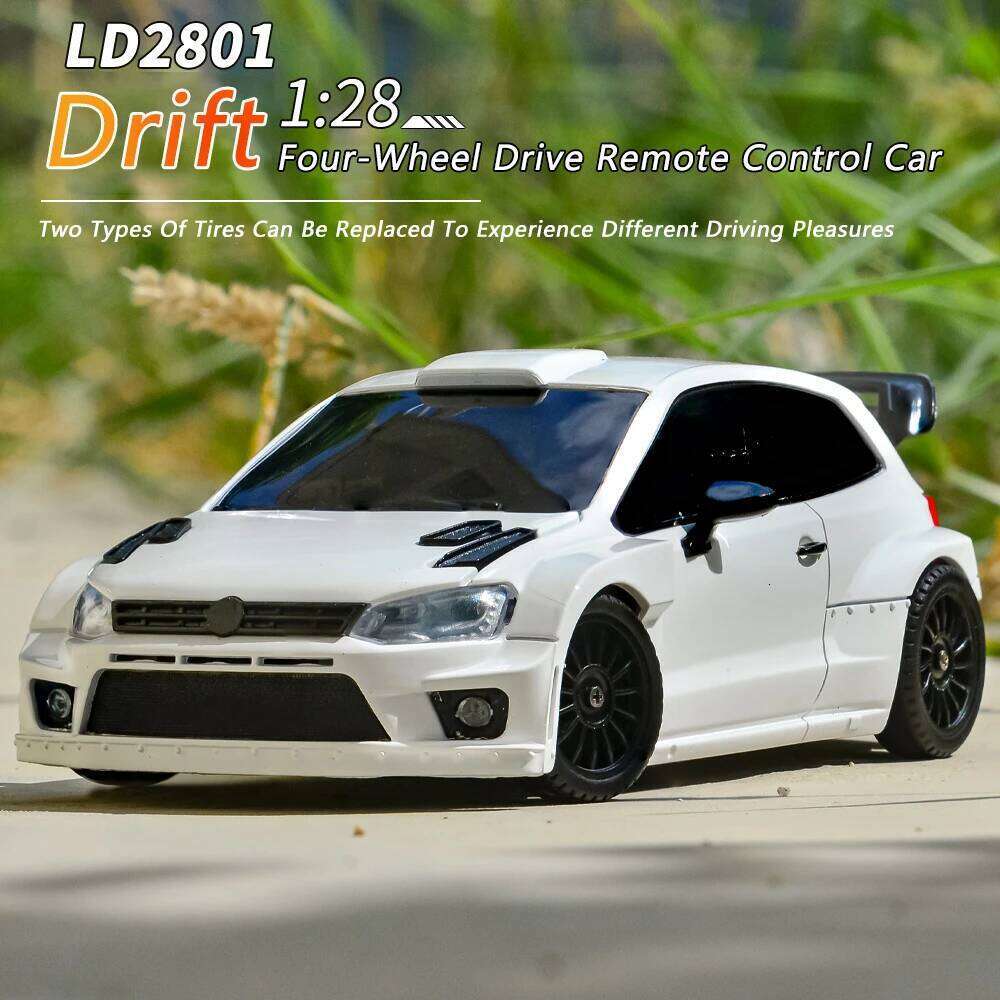 LD2801 RC 1:28 Race 2.4g Radio Drift Remote Control Car 4WD High-Speed Motor Vehicle Model Cars Toy C260305