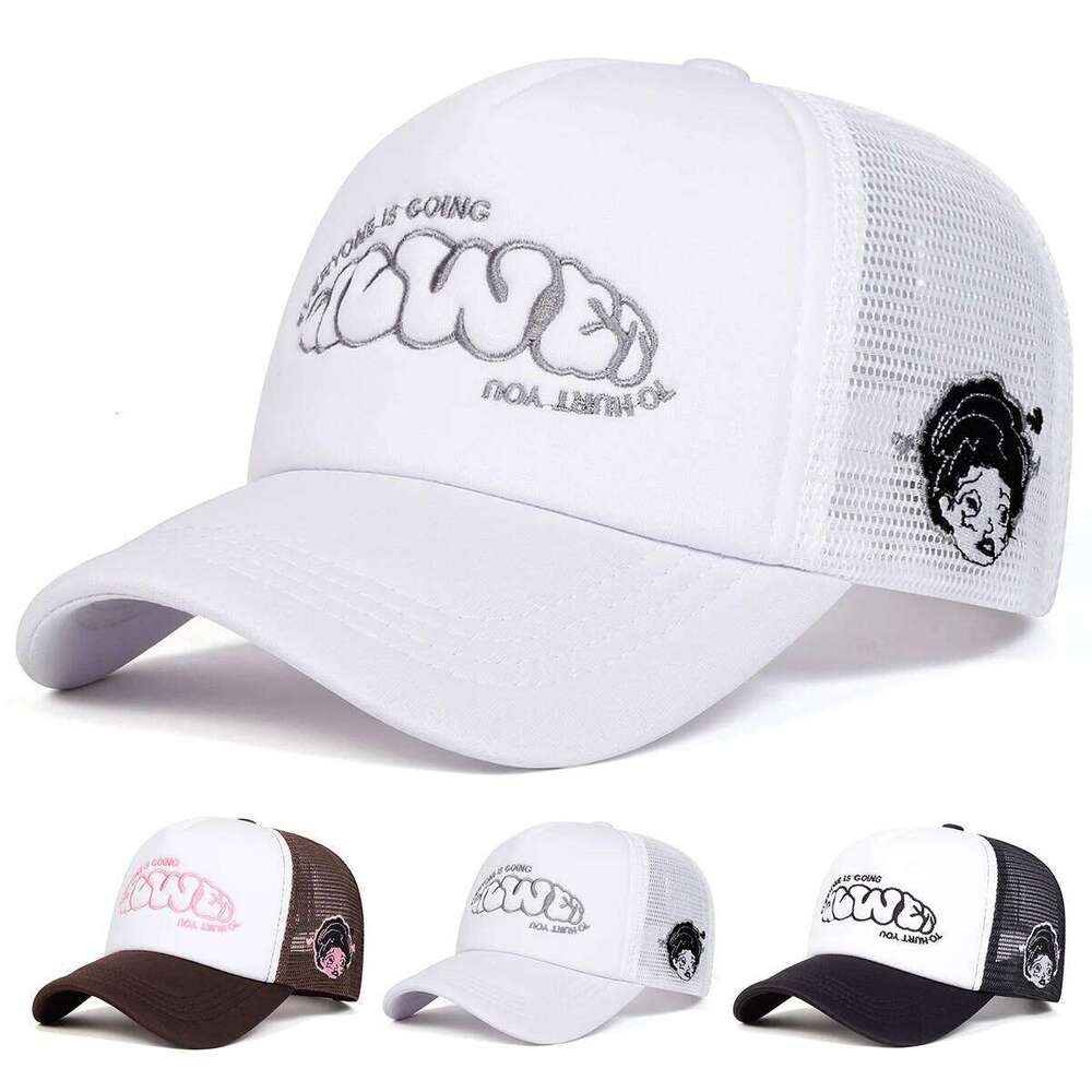 Unisex EVERYONE IS GOING Embroidery Baseball Net Caps Spring and Summer Outdoor Adjustable Casual Hats Hip Hop Sunscreen Hat Y260304