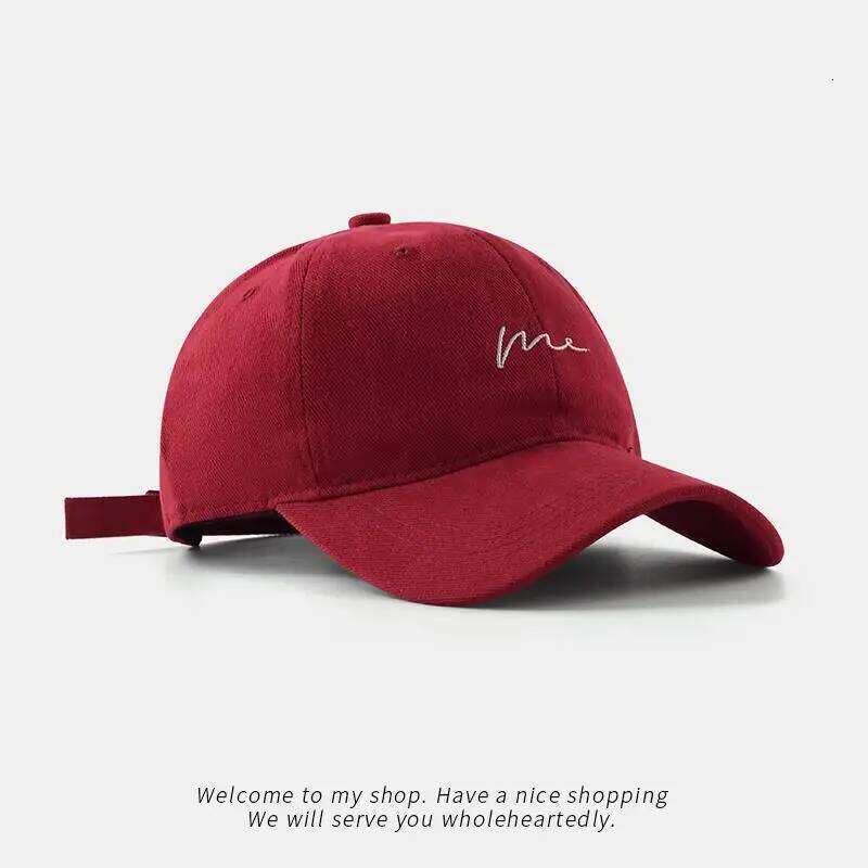 Simple wave embroidered baseball cap, versatile for daily leisure and travel, sun protection duckbill cap Y260304