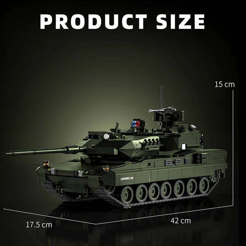 Military MOC 1/28 2306pcs Leopard 2A8 Army Main Battle Building Blocks Bricks Modern Tank Set Toys For Children Boys Gifts Z260306