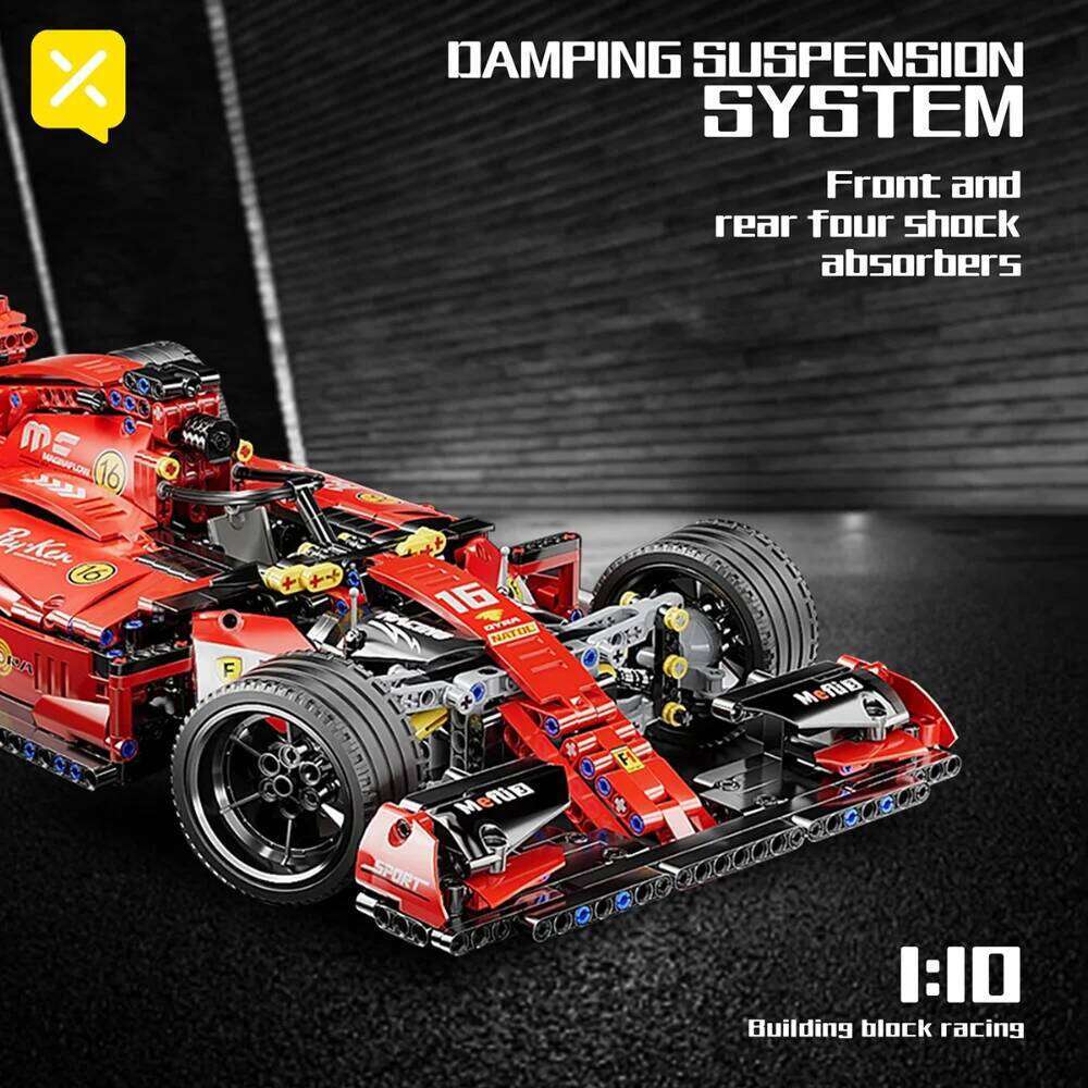 1:10 MOC Formula Sports Building Blocks Racing Track City Car Puzzle Bricks Assembly Group Boys and Girls Birthday Gift Toys Z260305