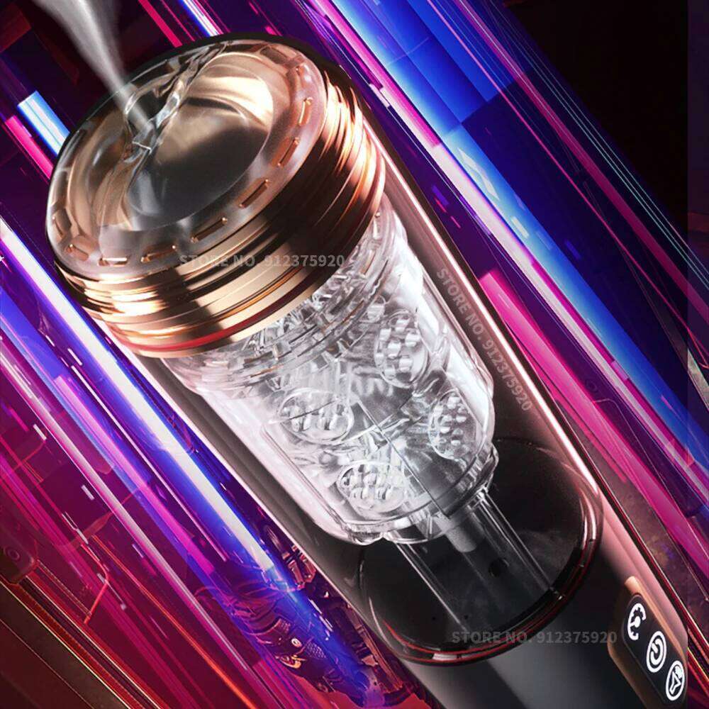 Telescopic Rotation Sucking Masturbator Cup Vagina Masturbation Blowjob Adults Sex Toys for Men Male Piston Automatic Mastubator W260305