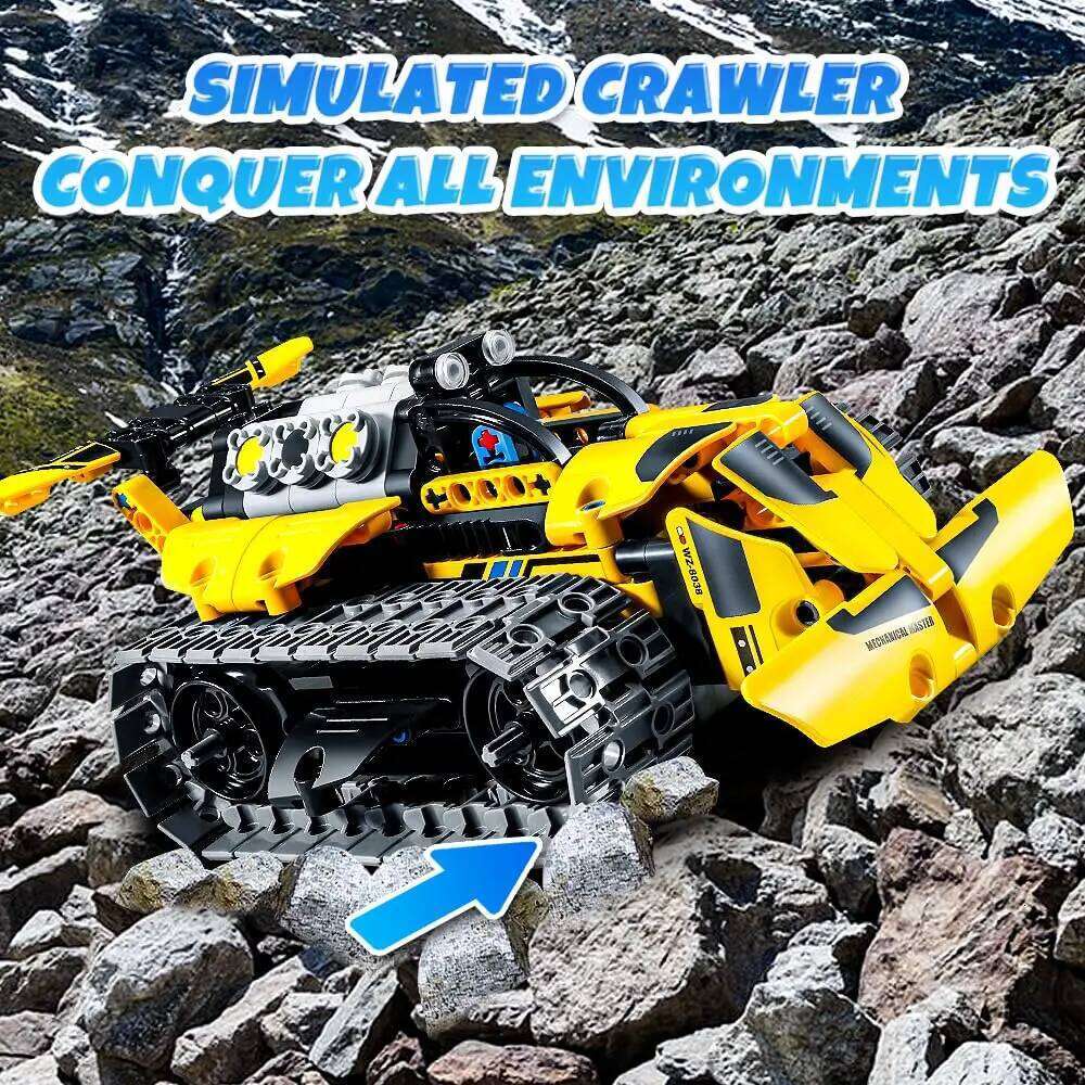 542pcs 3 in 1 Remote Control Programming Truck/Bulldozer Building Blocks Stem Kits for Kids Age 8-10 Educational Toys Boys Gifts Z260306