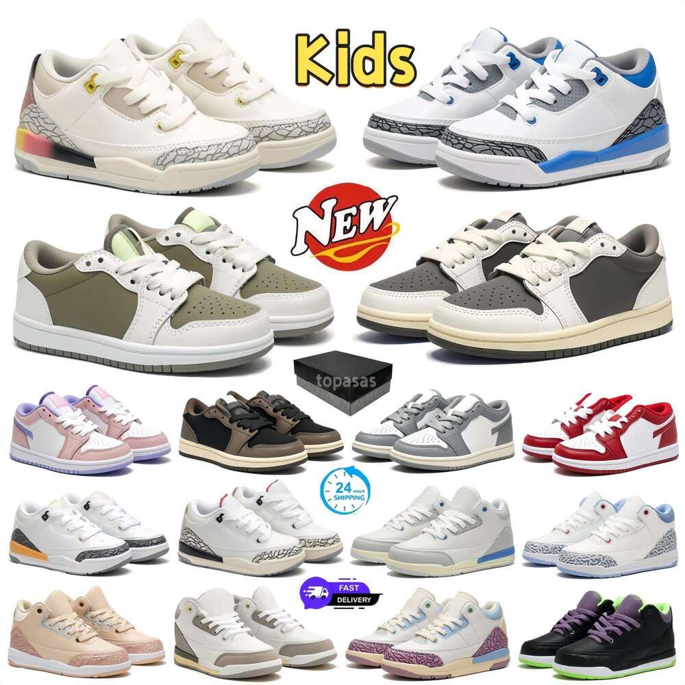Kids Basketball Shoes 3 Toddlers Kids Shoes 1 Boy Girl Kid Sneakers Baby Toddler Kids Designer Shoes Kids Trainers Children Footwear White Black With Box 22-37