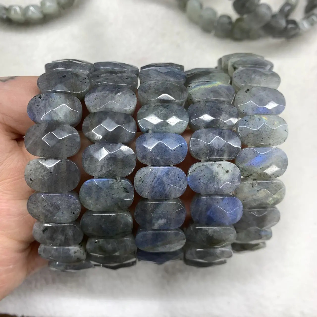Labradorite Stone Beads Bracelet Natural Gemstone Diy Jewelry Bangle for Woman for Man for Gift Wholesale 260302