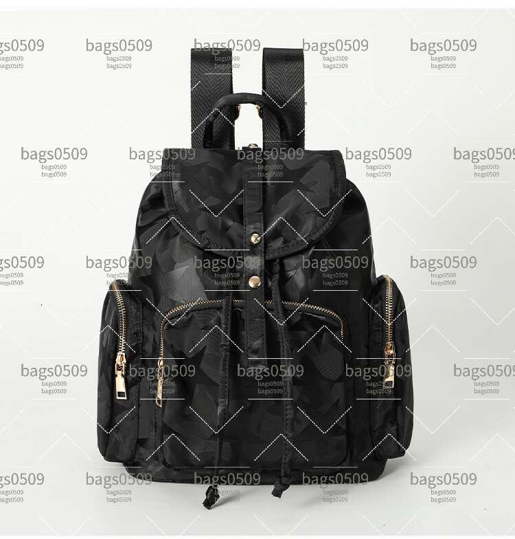 Luxury Bags Factory Direct Cross-Border Nylon Waterproof Flap Versatile Large Capacity Women's Bag Drawstring Travel Backpack Hot Selling BAOLUOM