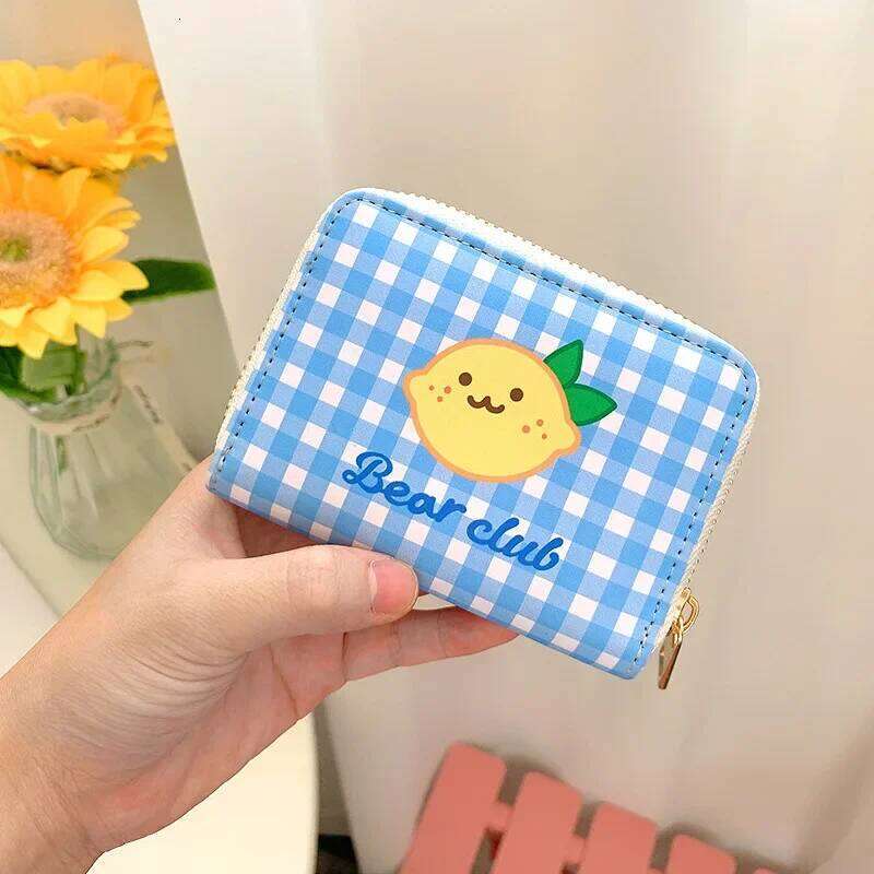 Ladies Short Korean Cartoon Cute Bear Small Mini Coin Wallet Purse Clutch Card Cash Organizer Money Bag Purses Manga C260304