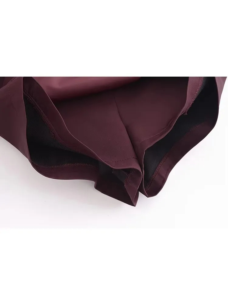 TFMLN Spring Women Solid Skort Fashion Causal Side Zipper Mini Shorts Skirts Vintage High Waist Streetwear Shorts Skirts 260306