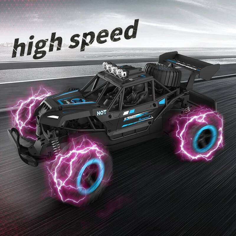 A 1:14 scale all-terrain 2.4G four-wheel drive RC off-road vehicle with LED lights and a shock-resistant chassis, alloy toy car C260305