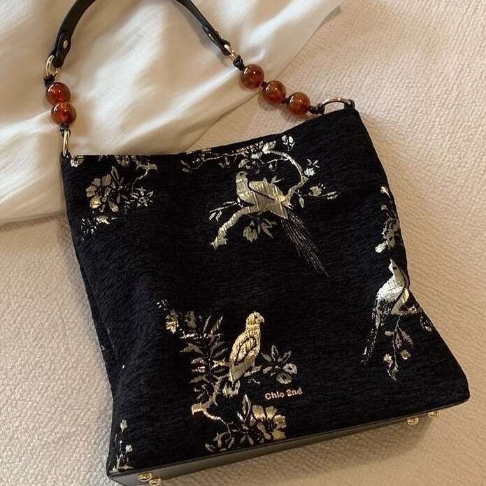 Tote Chinese Style Embroidered Commuter Shoulder Bag Model Large Capacity New Chinese Style Crossbody Artistic And Vintage