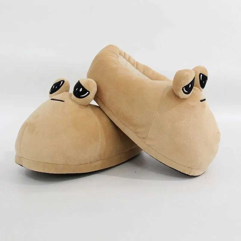 The Maw Pou Cotton Slipper Anime Plush Slippers Kawaii Cartoon Soft Stuffed Fluffy Thick Non-slip Shoes Alien Pou Doll Home Indo S260305