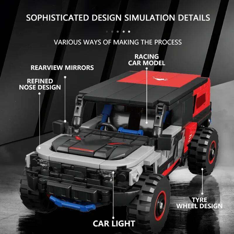 438PCS Off Road Rally Car Building Blocks City SUV Racing Vehicle Model MOC Bricks Educational DIY Toys For Kids Holiday Gifts Z260305