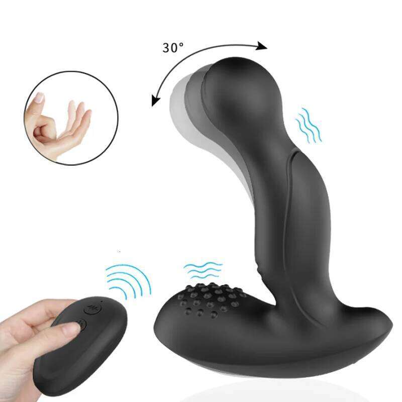 Prostate Massager Wireless Remote Control Anal Plug Masturbator Finger Push Stimulator Anus Vibrator For Adult Men Sex Toys W260305