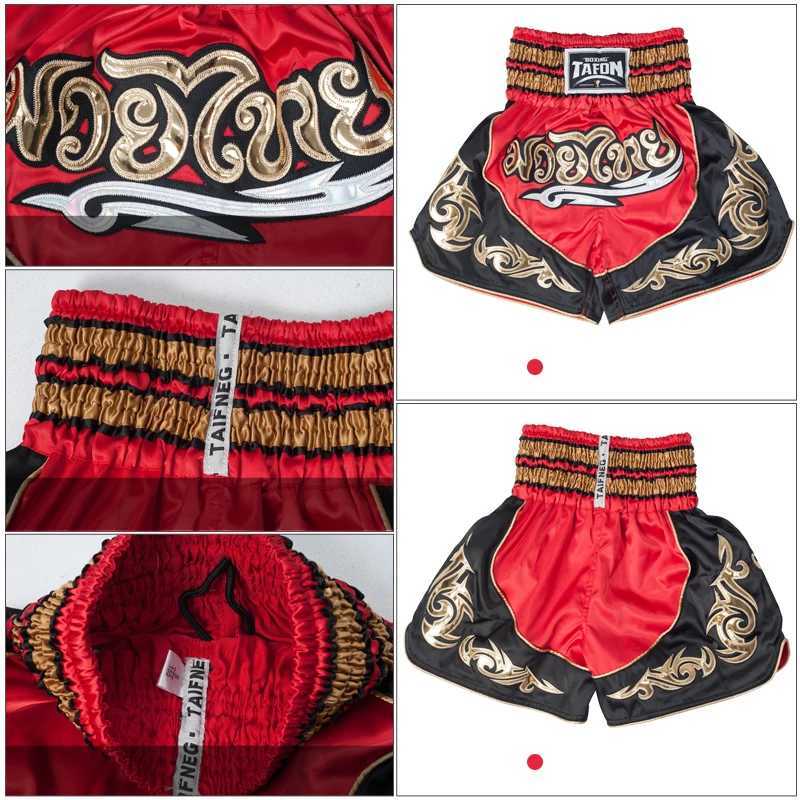 Classic Muay Thai Shorts For Men Women Boxing Kickboxing High Grade MMA Fight Clothing Training Boxing Trunk X260306