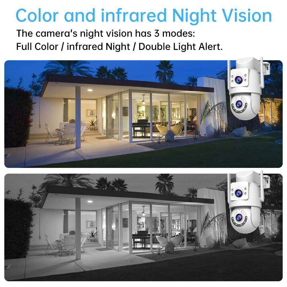 Jooan 5K 8MP Lens Dual Screen IP Wifi PTZ Camera Outdoor AI Auto Tracking CCTV HD Audio Video Surveillance 26W0306