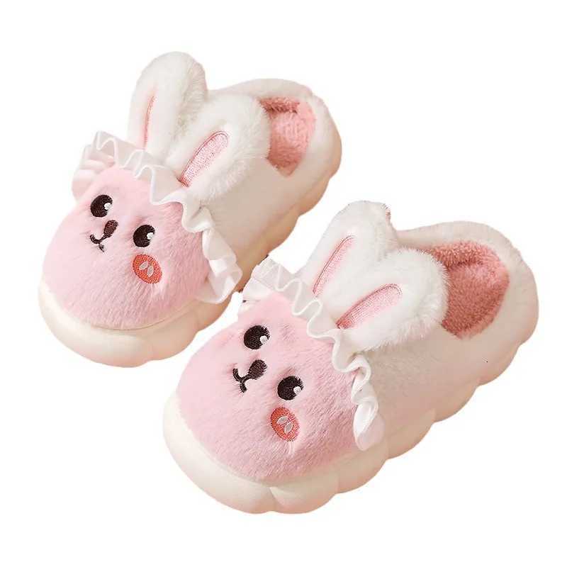 2025 Kids Baby Girl Winter Slippers Cute Bunny Warm Slippers Non Slip House Shoes for Toddlers Indoor Outdoor S260305