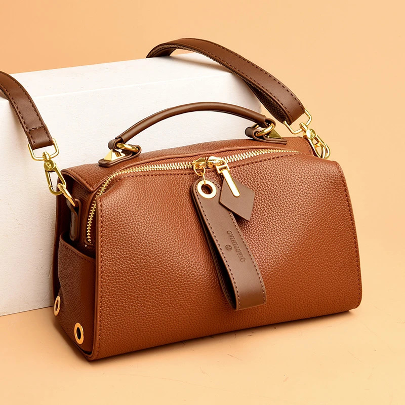 High Quality Solid Color Leather Shoulder Crossbody Bag For Women y Womens Handbag ner Female Messenger Tote Sac 260228