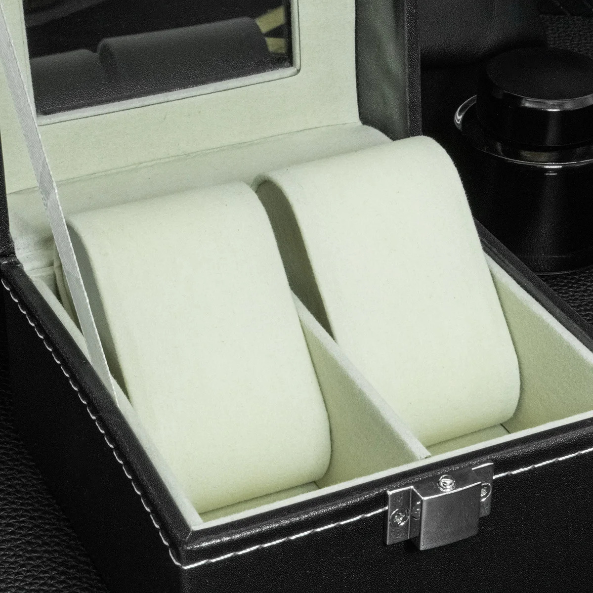PU Leather Display Storage Collection Organizer watch box Case With Glass Top Slot Men Watch Bracket Display Box Gifts 260304