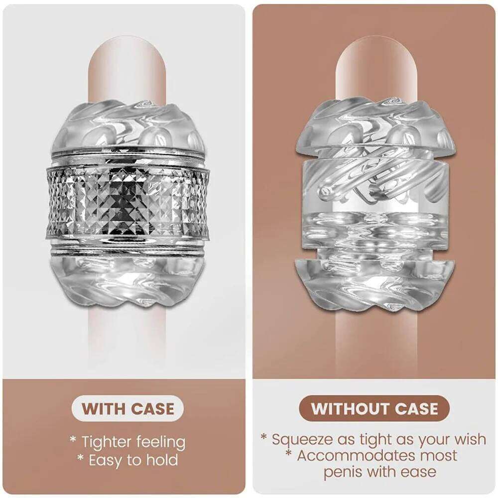 Male Masturbation Machine Vacuum Pocket Masturbators Cup Double Headed Transparent Stimulator Penis Massager Sex Toy for Men 18+ W260305