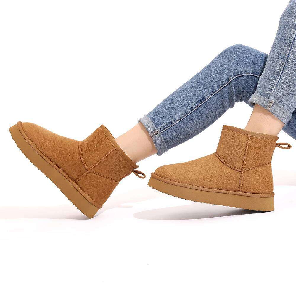 Litfun Winter Fuzzy Snow For Women Platform Soft Sole Cozy Cotton Anti-slip Fluffy Warm Outdoor Women's Ankle Boots