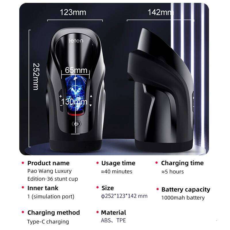 New Leten Automatic Telescopic Masturbator Powerful High Speed Male 75mm Deep Throat Blowjob Thrusting-Pro Masturbation Sex Toy W260305