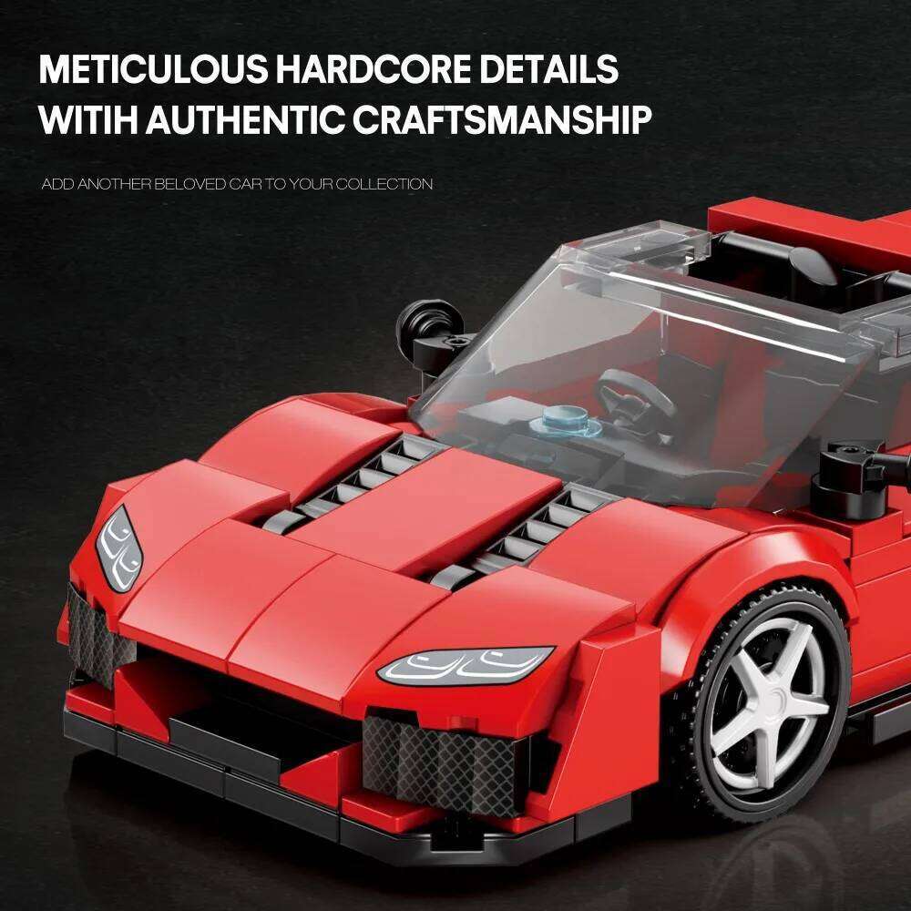 298PCS Speed Racing Car Building Blocks City Sport Vehicle Bricks 1:24 Model Collection Desktop Display Kids Toys Holiday Gifts Z260306
