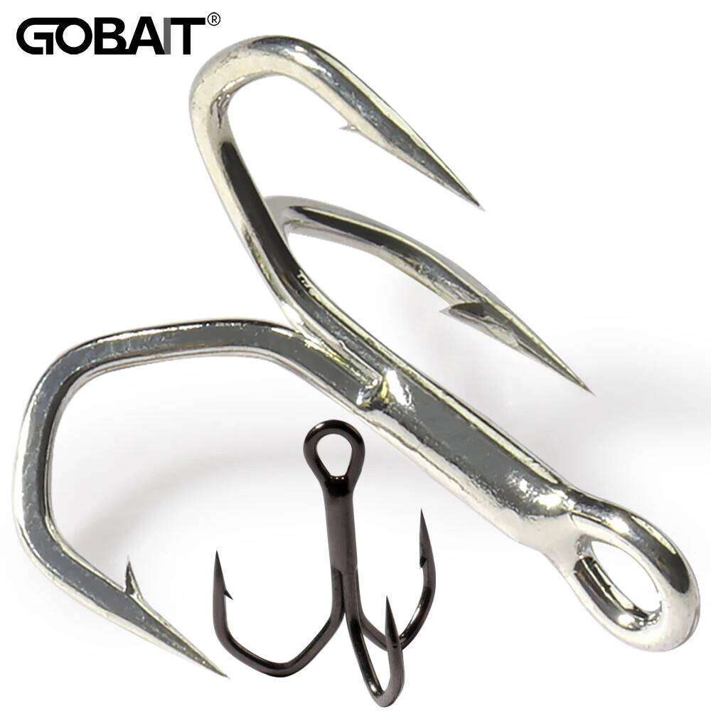 30PCS Treble Hooks 2#-12# Fishhooks Angle Barbed Sharp High Strength Nickel Antirust Sea Pesca Lure Fishing Tackle Fish Hook S260305